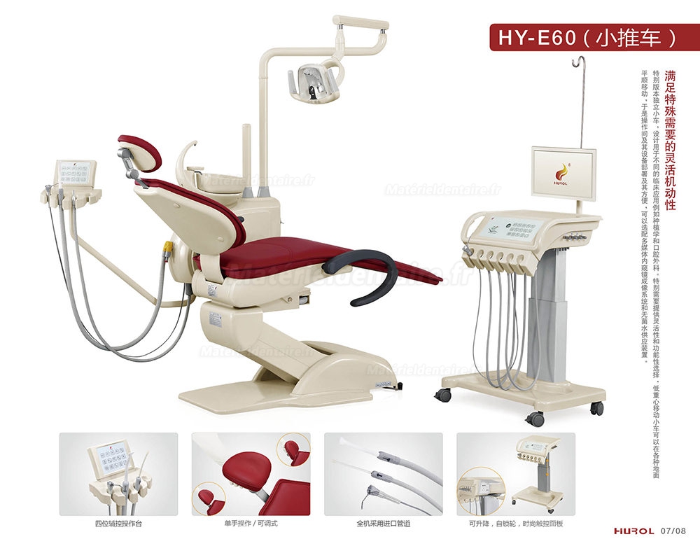 HY® HY-O-E60TC-A Fauteuil dentaire avec Certificat CE pour gaucher